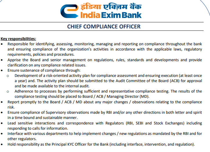 India Exim Bank Recruitment 2023