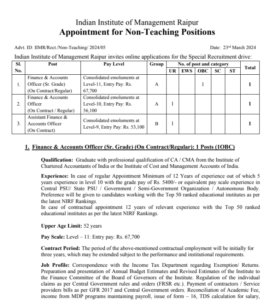 IIM Accounts Officer Vacancy 2024 