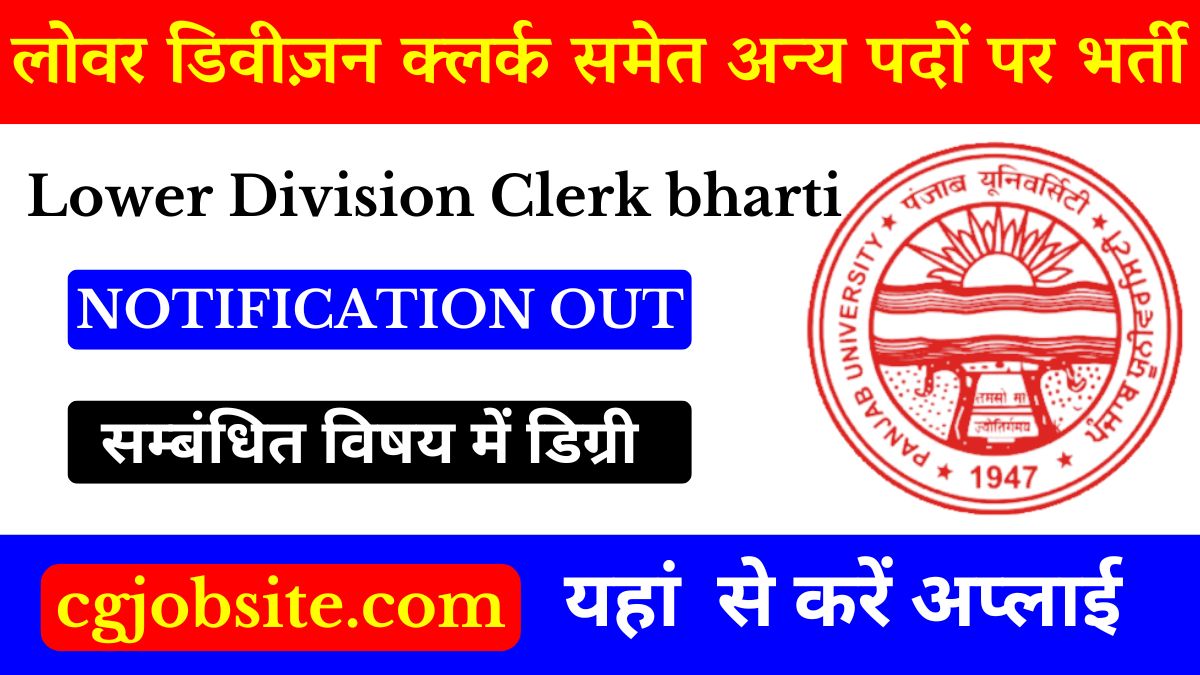 Punjab University Lower Division Clerk Vacancy 2024 Apply online for 40 post